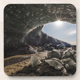 Posavasos Amanecer en la entrada de la cueva de hielo