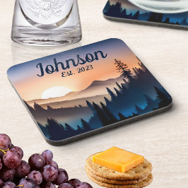 Posavasos Amanecer sobre las montañas