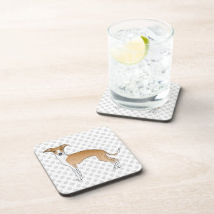 Posavasos Amanecer Y Blanco Perro Gris Italiano Con Pasta