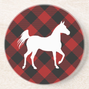 Posavasos Amante de Caballo Plaid Granja