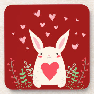 Posavasos Amante de Kawaii Bunny Personalizado