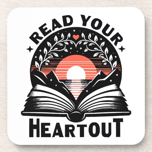 Posavasos Amante de la lectura Lee tu corazón Libro Nerd (Frente)