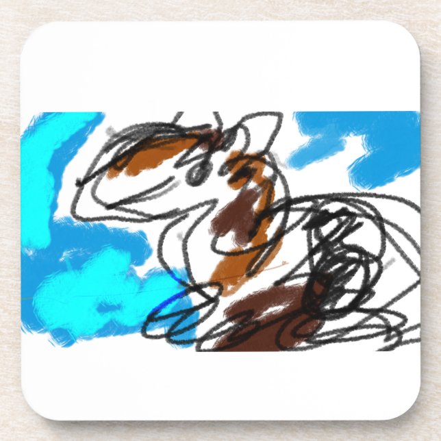 Posavasos Amante de los caballos (Frente)