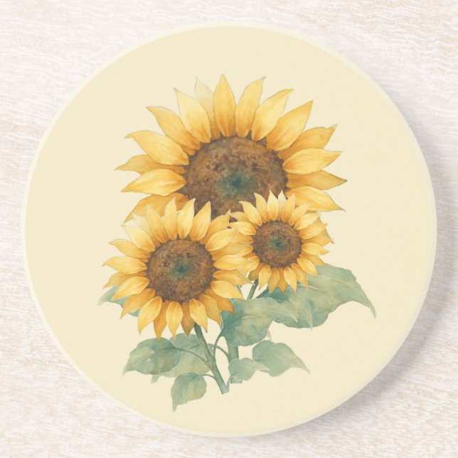 Posavasos Amante de los girasoles (Frente)