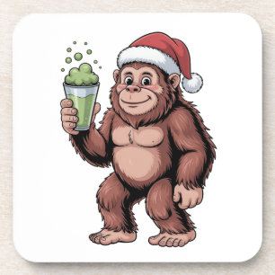 Posavasos Amante de Matcha de Bigfoot Navidad Sasquatch