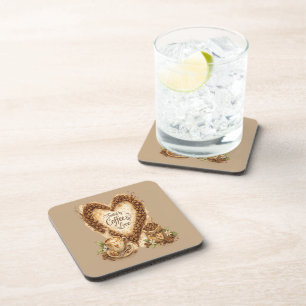 Posavasos Amante del café Cozy Vintage