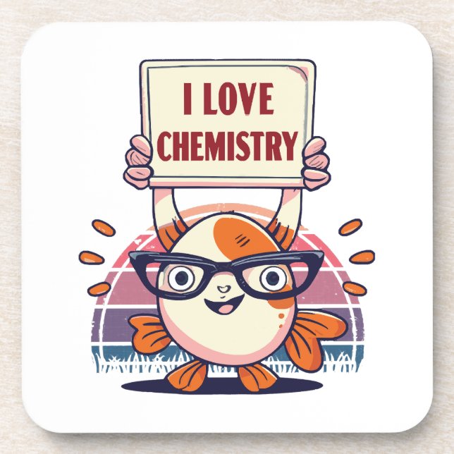Posavasos Amantes de Guppies y Química (Frente)