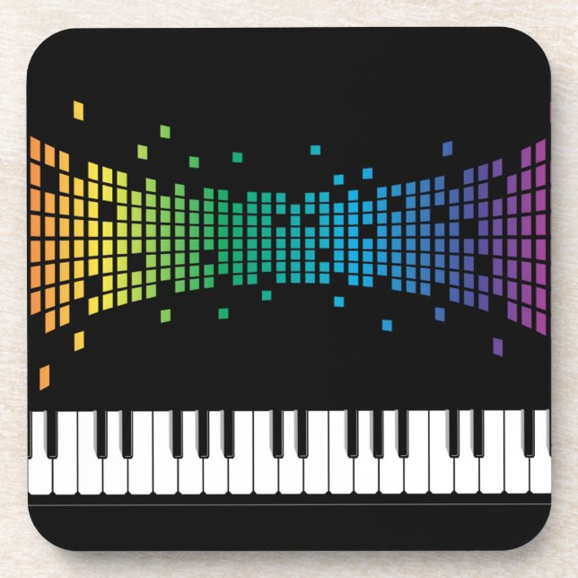 Posavasos Amantes de música en instrumentos musicales de pia (Frente)