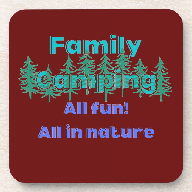 Posavasos amantes del camping (Frente)