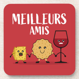 Posavasos Amantes divertidos de los quesos franceses