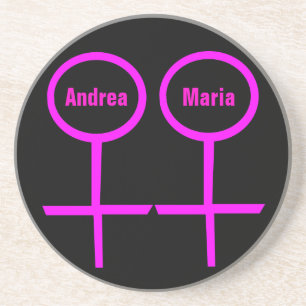 Posavasos Amantes lesbianas de Personalizable