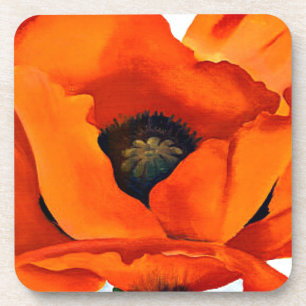 Posavasos Amapola del rojo del atontamiento Georgia O'Keeffe