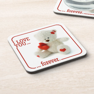 Posavasos Amar a los personalizados de Teddy Valentine