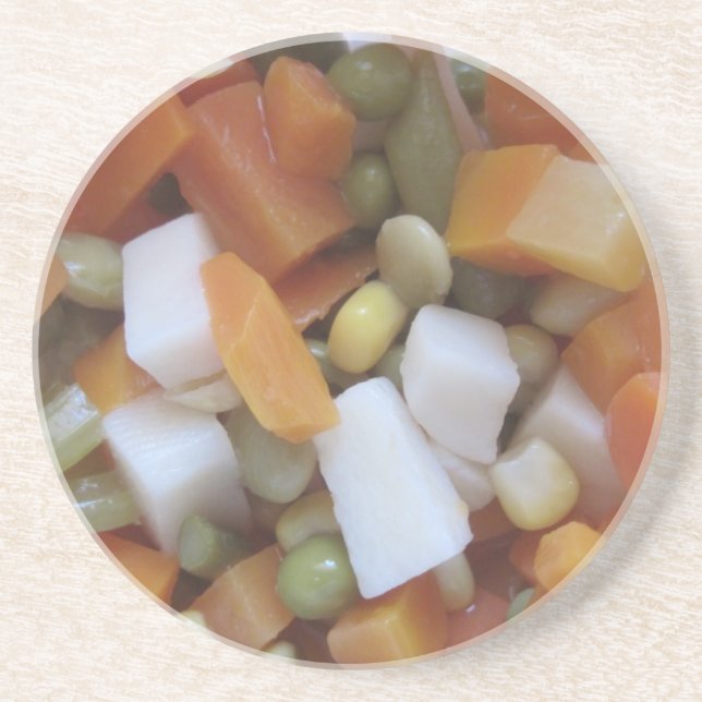 Posavasos Amar las verduras mezcladas (Frente)