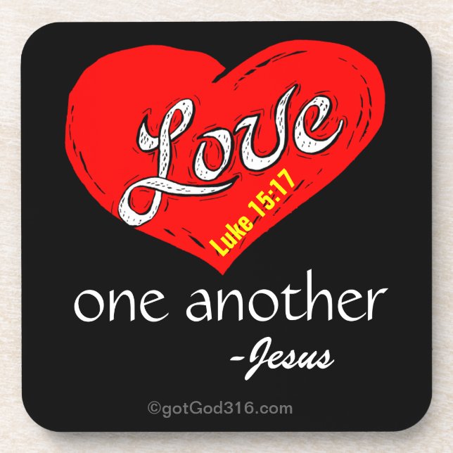 Posavasos Amar unos a otros gotGod316.com Jesús (Frente)