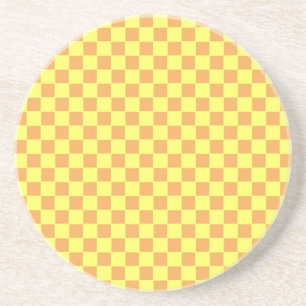 Posavasos amarillo a cuadros
