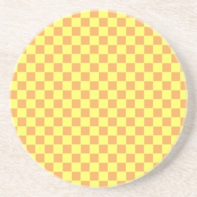 Posavasos amarillo a cuadros (Frente)