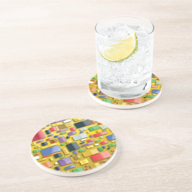 Posavasos Amarillo, bebiendo - práctico de costa Cartier (Lado)