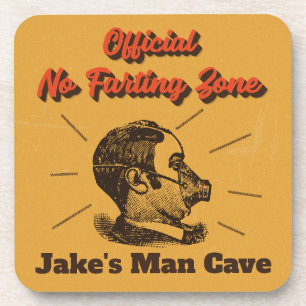 Posavasos Amarillo de zona humorística sin bromas