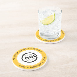 Posavasos Amarillo promocional con logotipo comercial de mar