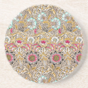 Posavasos Amarillo rosa vintage Corncockle de William Morris