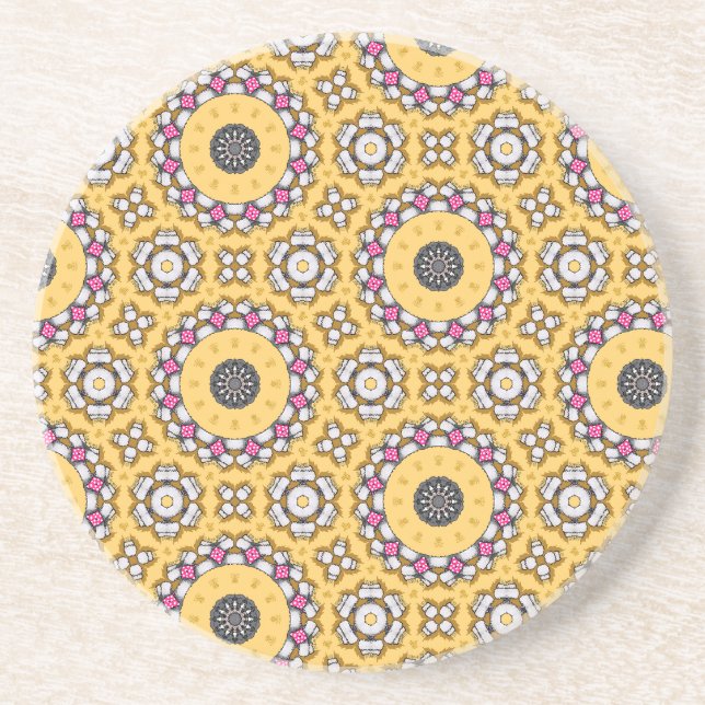 Posavasos Amarillo y rosa (Frente)