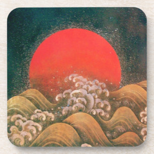 Posavasos AMATERASU ,SUN GODDESS negro marrón rojo