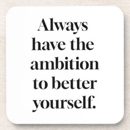 Posavasos Ambición de la escoria de plástico dura