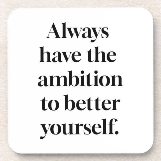 Posavasos Ambición de la escoria de plástico dura (Frente)