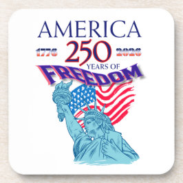 POSAVASOS AMÉRICA 250 AÑOS DE LIBERTAD ESTATUA DE LA LIBERTA