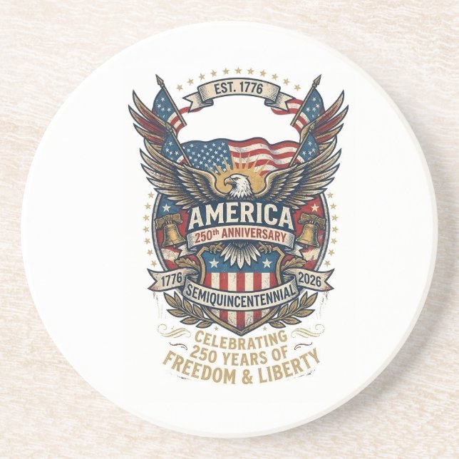 Posavasos America 250th Americana 1776 Freedom Eagle USA (Frente)