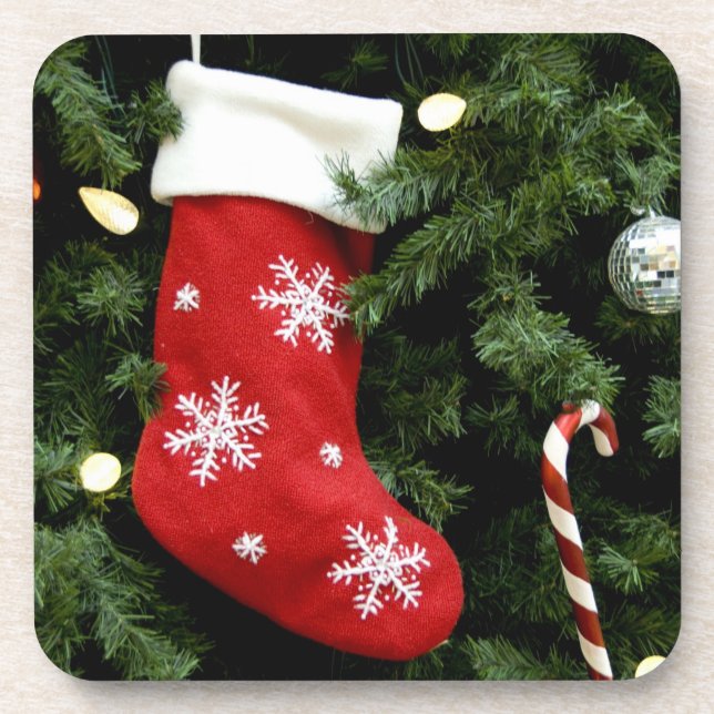 Posavasos América del norte. Decoraciones navideñas en el ár (Frente)