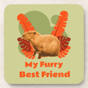 Posavasos Amigo Peludo de Capybara Animal Tropical