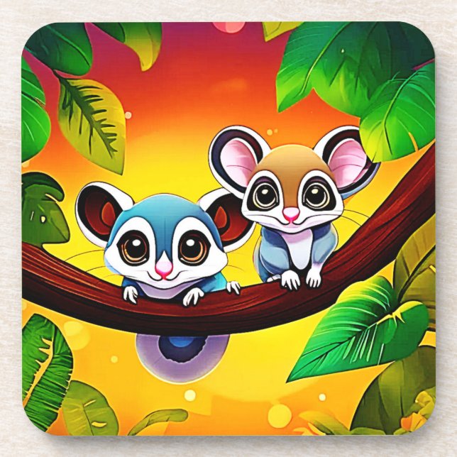 Posavasos Amigos de Cute Glider (Frente)