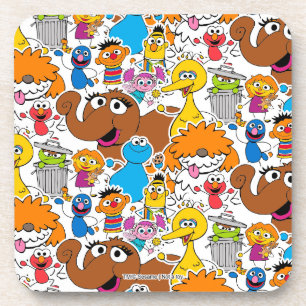 Posavasos Amigos de la calle Sesame patrón Doodley