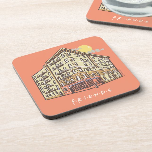 Posavasos AMIGOS™ | Edificio de apartamentos de Mónica (Lado Izquierdo)