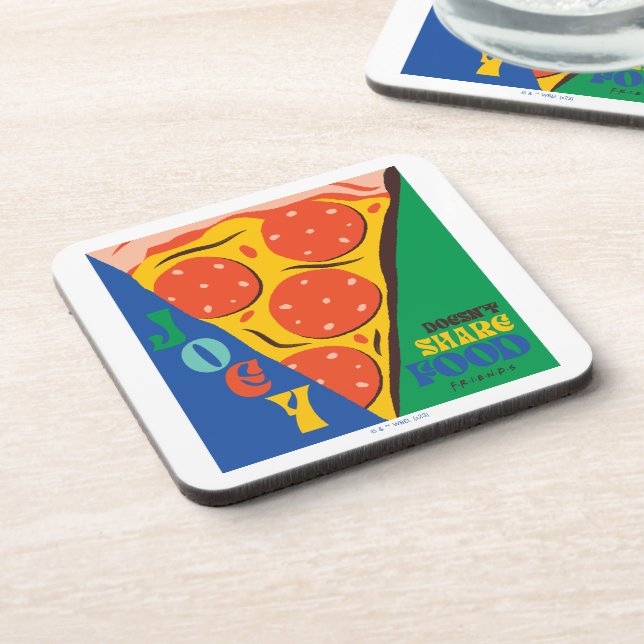 Posavasos AMIGOS™ | Joey no comparte comida - Pizza Graphic (Lado Izquierdo)