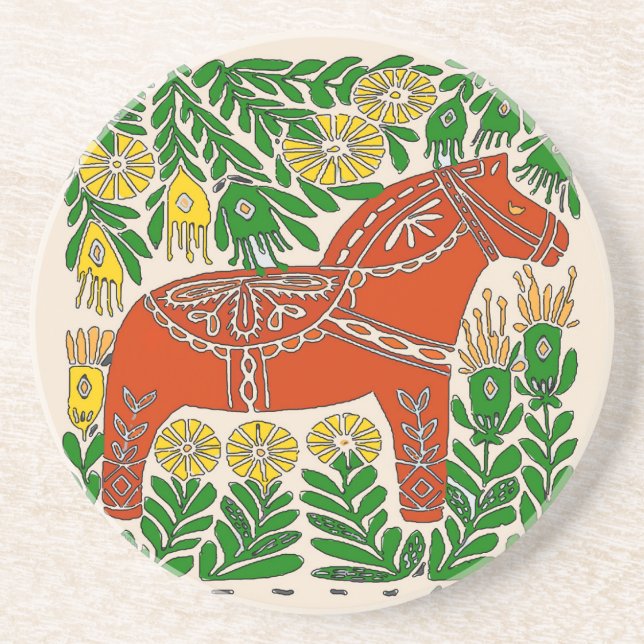 Posavasos Amish Style Horse Bebe La Pascua (Frente)