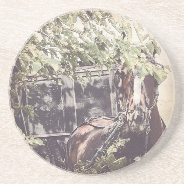 Posavasos amish Waiting Horse (Frente)