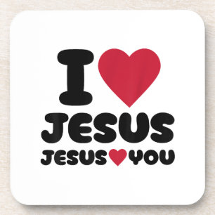 Posavasos Amo a Jesús y Jesús te ama cristiano