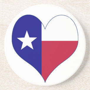 Posavasos Amo el corazón de la bandera de Texas