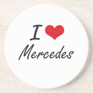 Posavasos Amo el diseño artístico de Mercedes