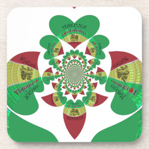 Posavasos Amo el Kaleidoscope de Etiopía - arte rasta de sen