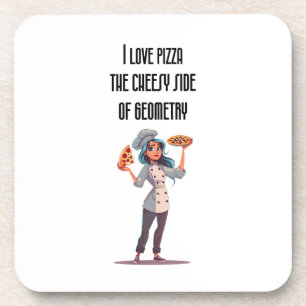 Posavasos "Amo la pizza: el lado cursi de la geometría" grac