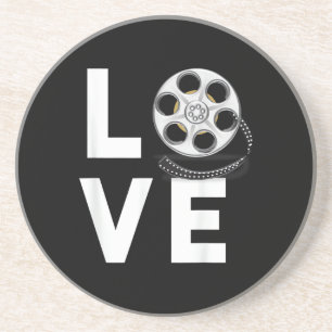 Posavasos Amo las películas Cinéfilo Amante del cine Fan de