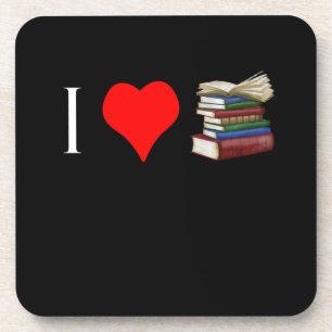 Posavasos Amo los libros para los lectores escritores biblio