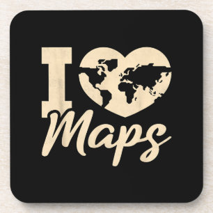 Posavasos Amo los mapas, geografía