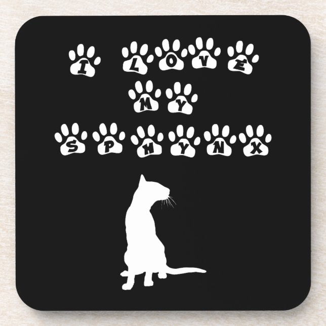 Posavasos Amo Mi Sfinx Blanco (Frente)