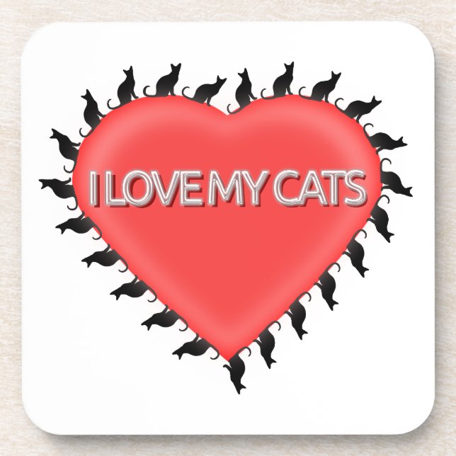Posavasos Amo Mis Gatos (Frente)