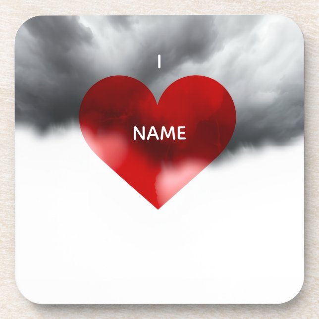 Posavasos Amo Nombre Personalizado (Frente)